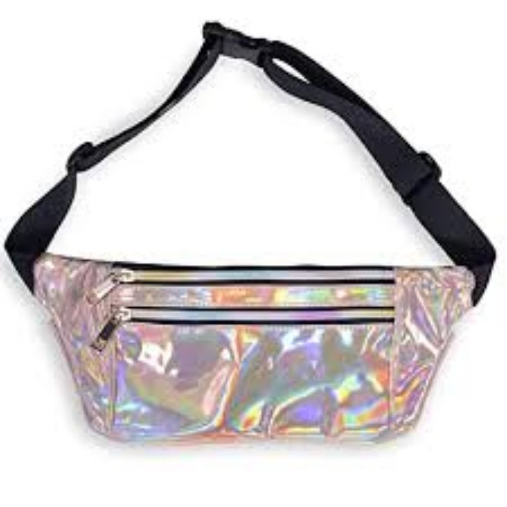 2 Holographic Waist Bags